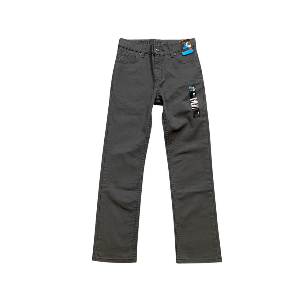 Amplify Jeans Youth Boys 12 Gotham Grey Skinny Extra SLIM Stretch Straight Leg